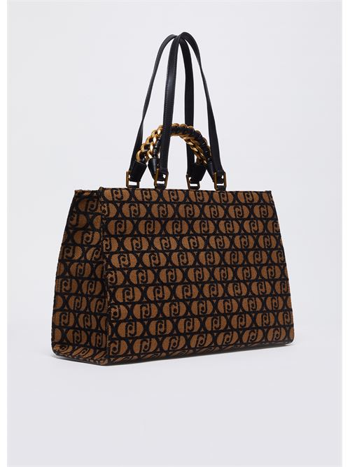 Jacquard shopping bag Liu Jo | AF4245T6438.N9695